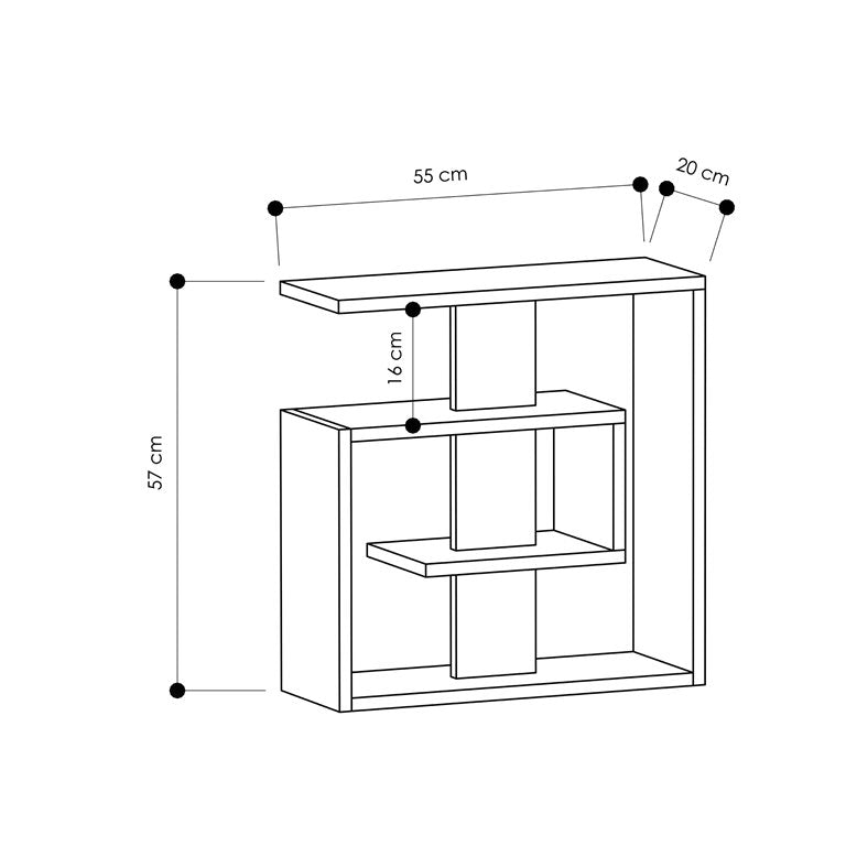 Saly Modern Side End Table Multipurpose With Creativeness H 57cm 3 Tier - Decortie