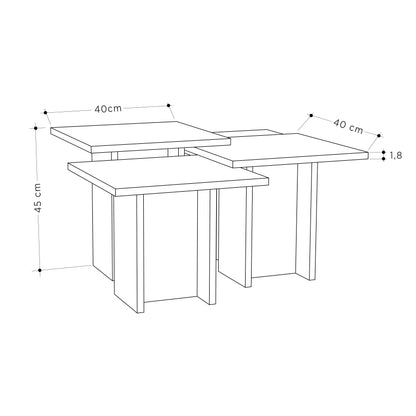 Grade Modern Coffee Table Multipurpose H 45cm