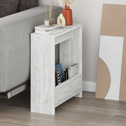Simpi Modern Side End Table Mocha Grey Multipurpose With Creativeness H 60cm 2 Tier