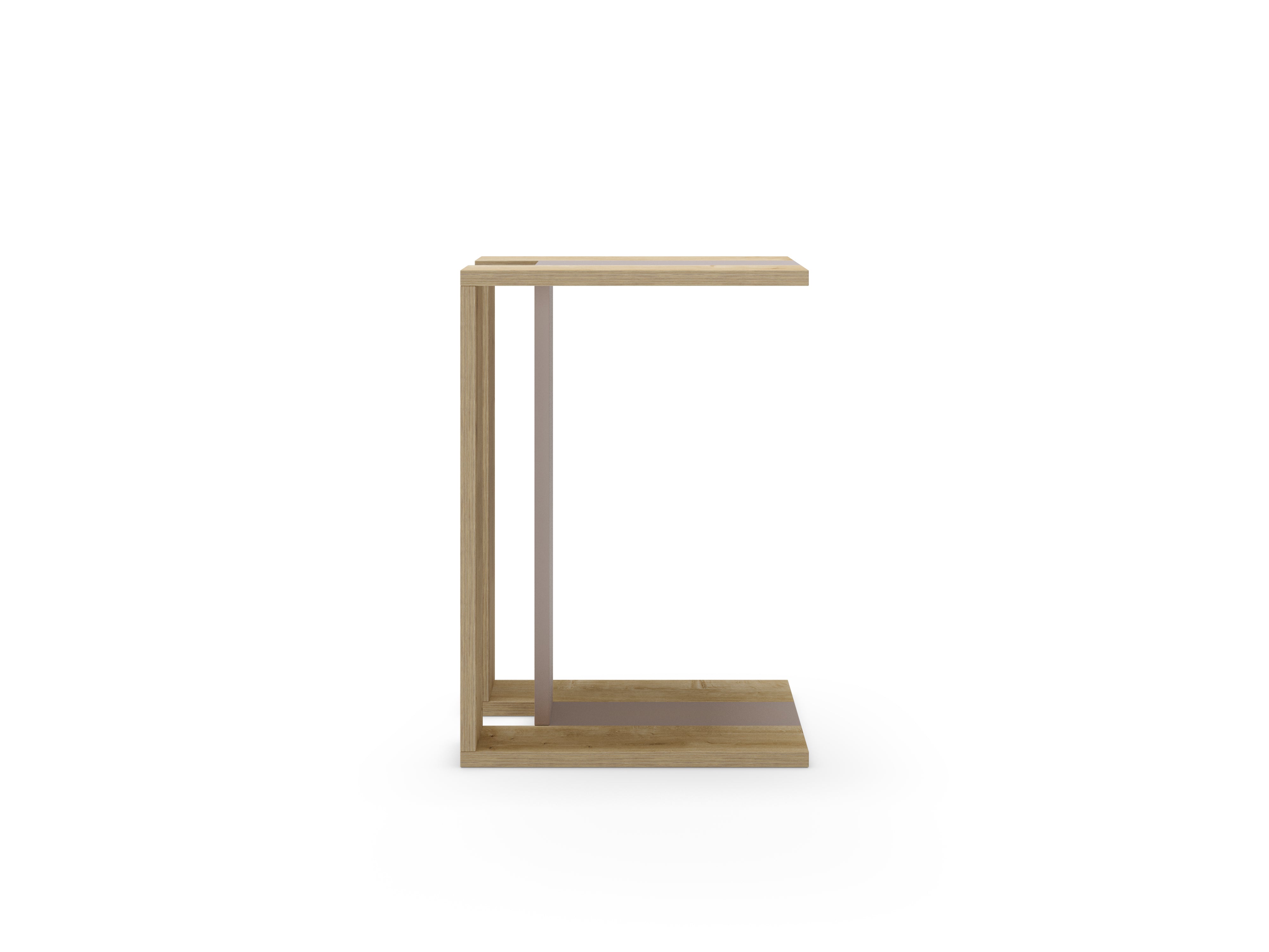 Muju Modern C Shape Table Multipurpose H 57cm – Sapphire Oak,Light Mocha,Sapphire Oak