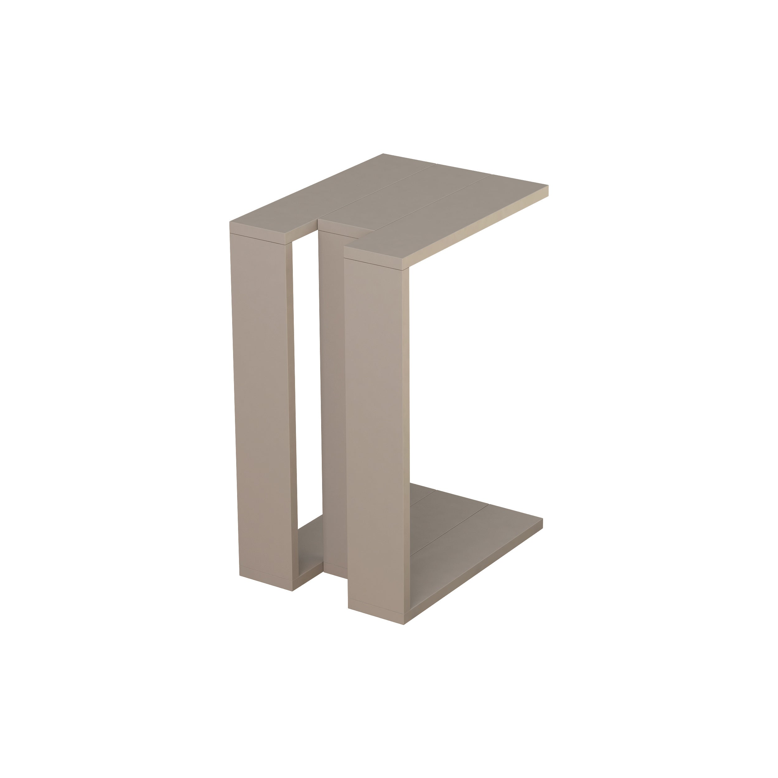 Muju Modern C Shape Table Multipurpose H 57cm – Light Mocha