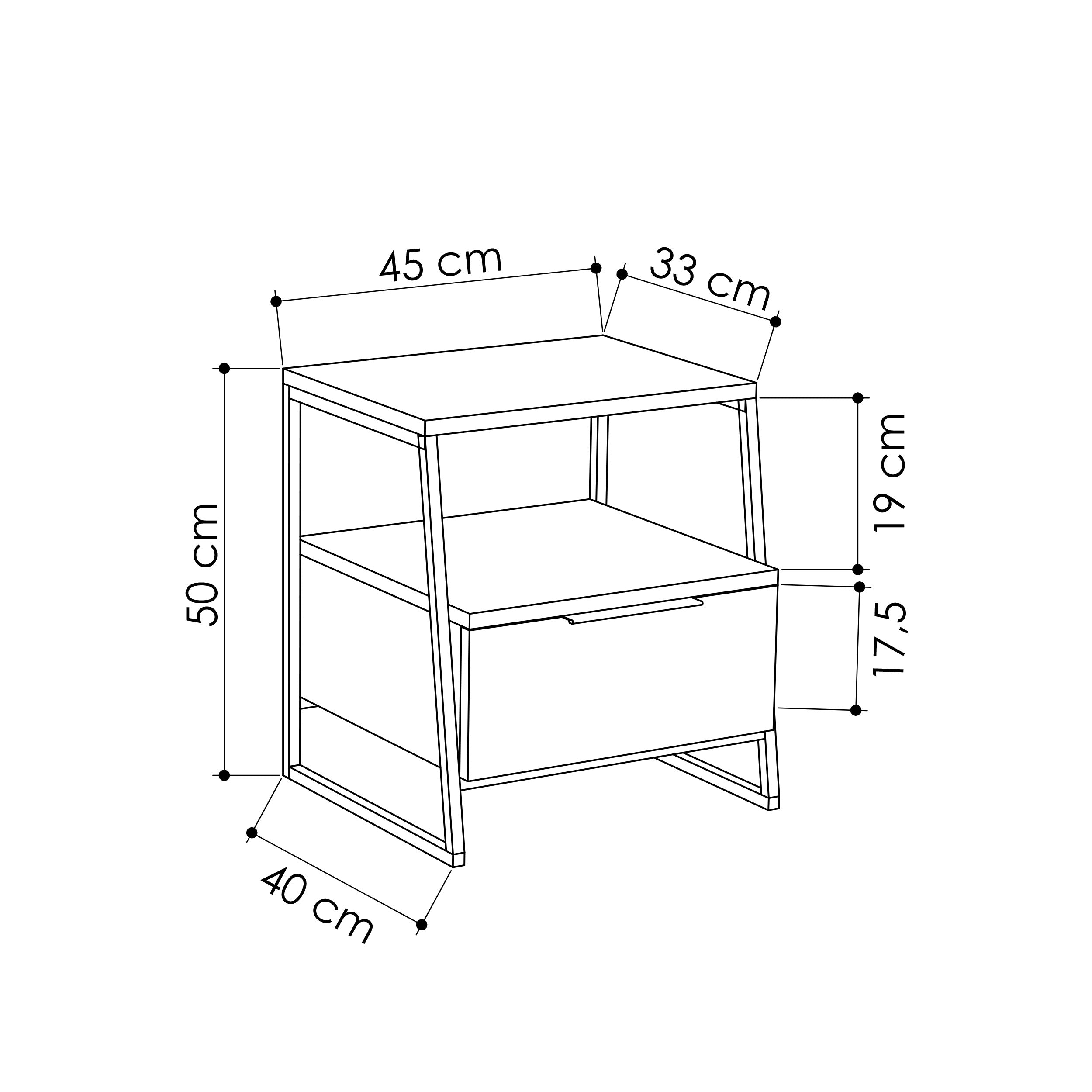 Pal Modern Nightstand Multipurpose