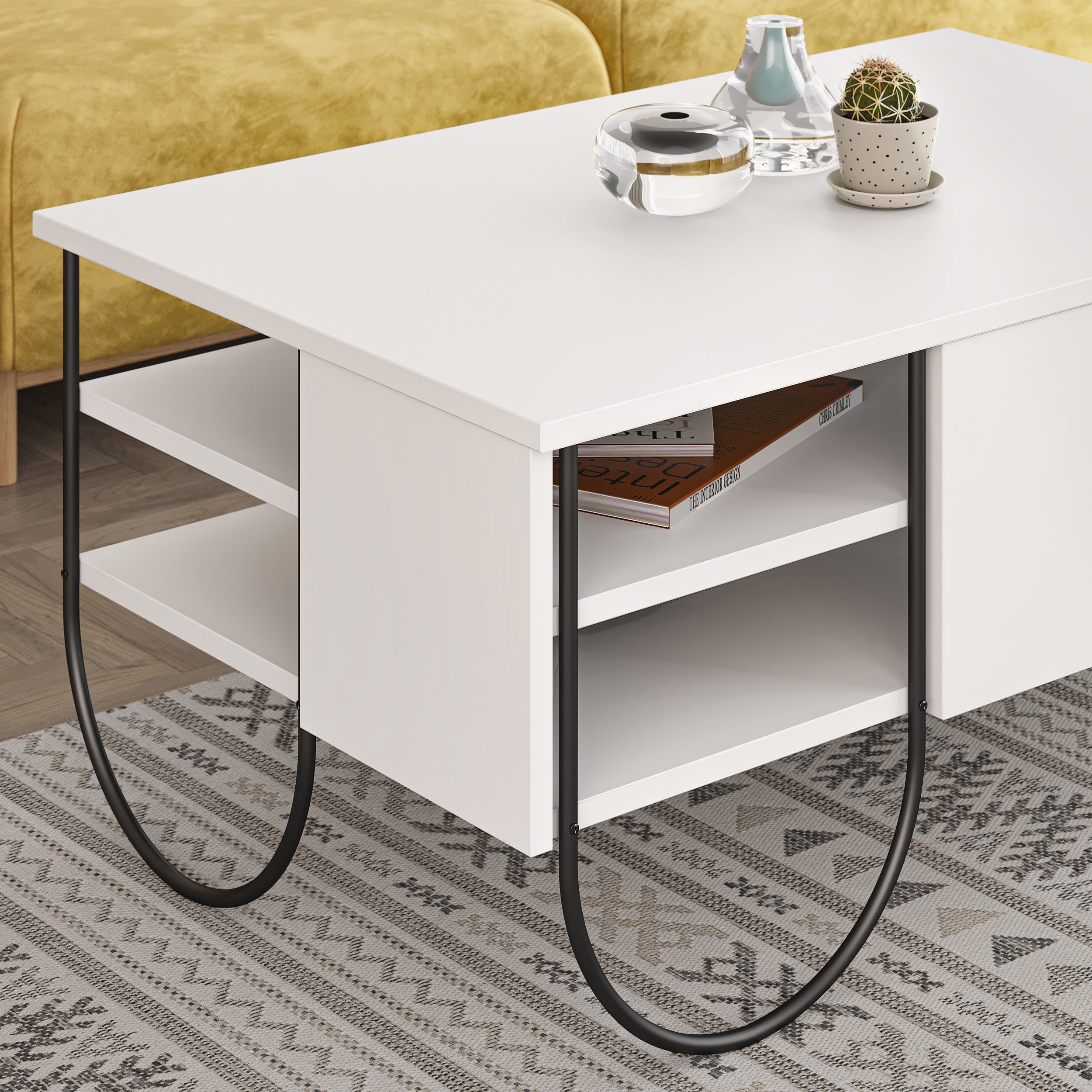 Norfolk Modern Coffee Table Multipurpose H 43.6cm - Decortie