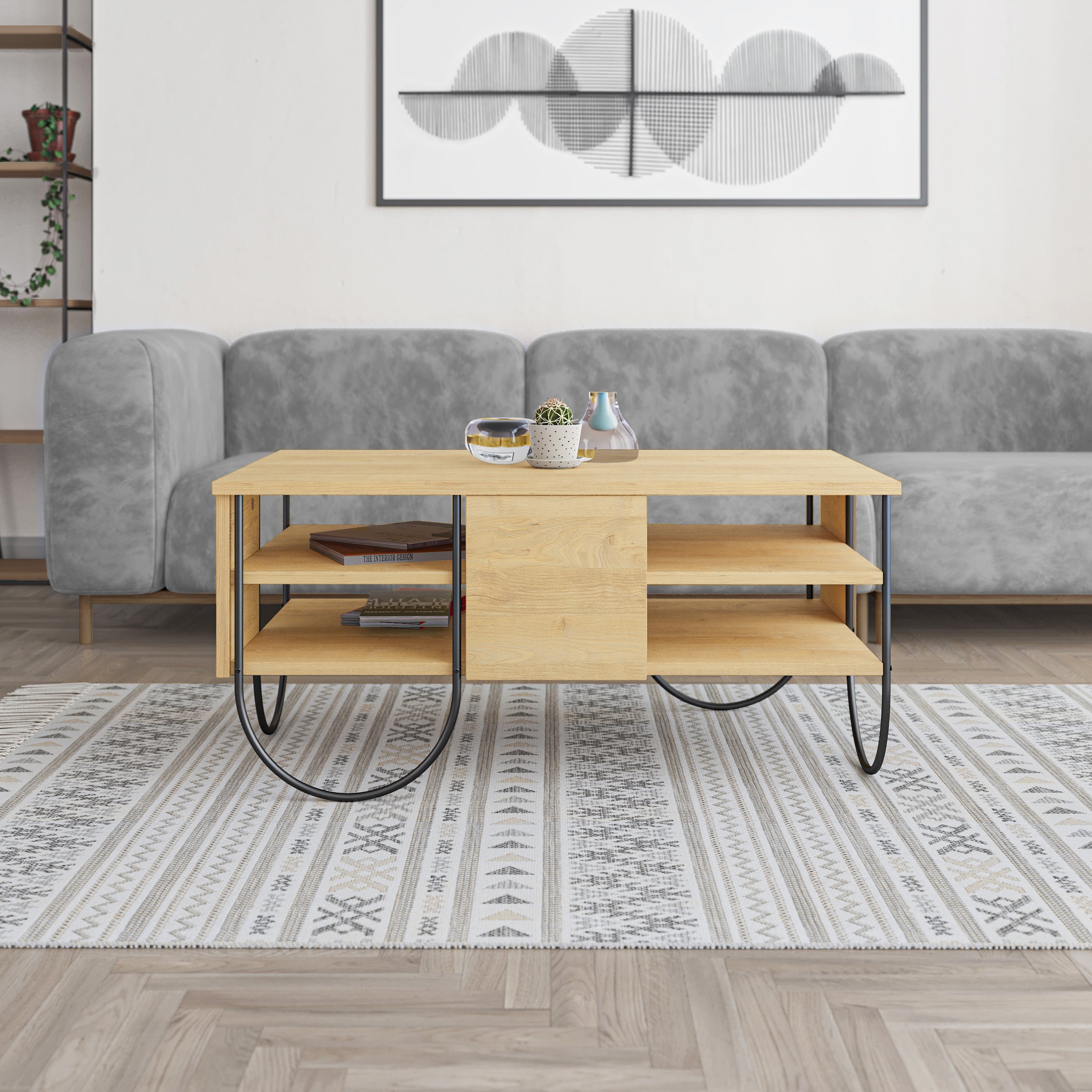 Norfolk Modern Coffee Table Multipurpose H 43.6cm - Decortie