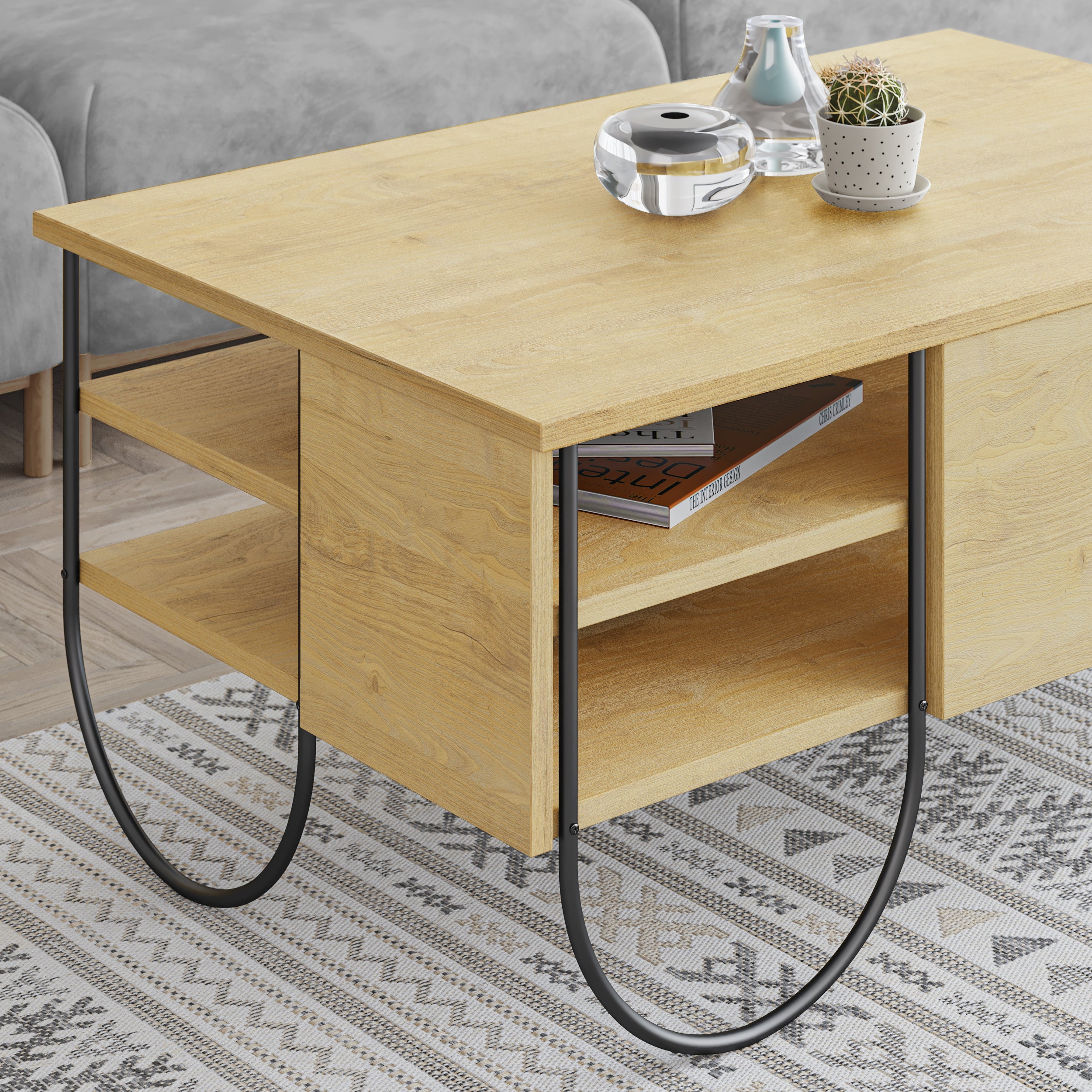 Norfolk Modern Coffee Table Multipurpose H 43.6cm - Decortie