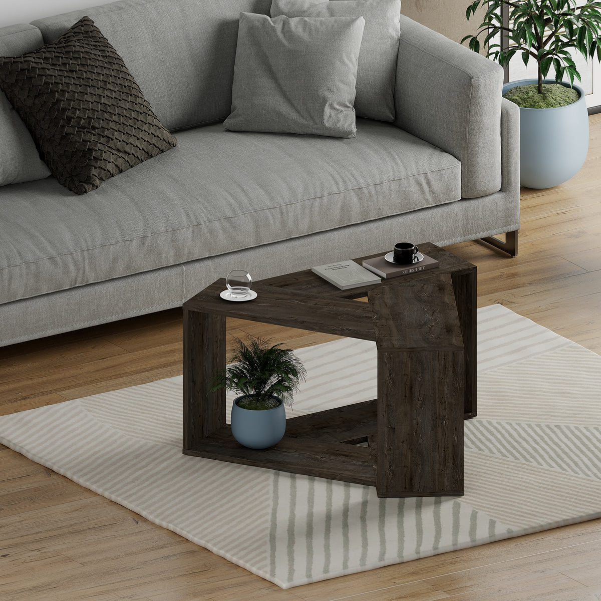 Trio Modern Coffee Table Multipurpose H 52cm - Decortie