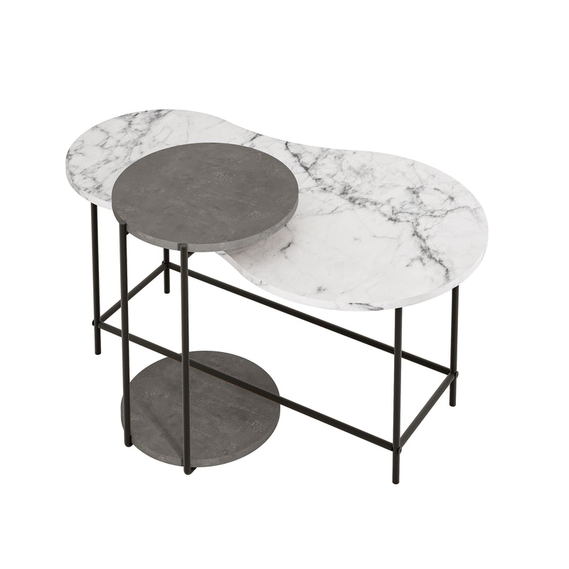 Cuddle Coffee Table - Modern 2-piece Nested Set - Additional Image 1