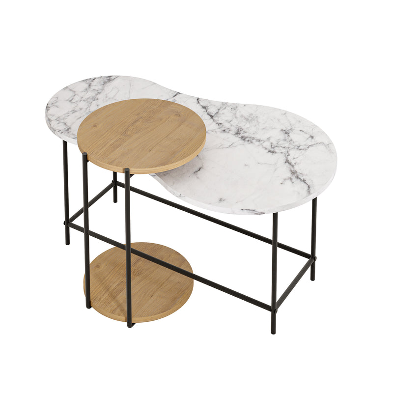 Cuddle Coffee Table - Modern 2-piece Nested Set - Additional Image 2