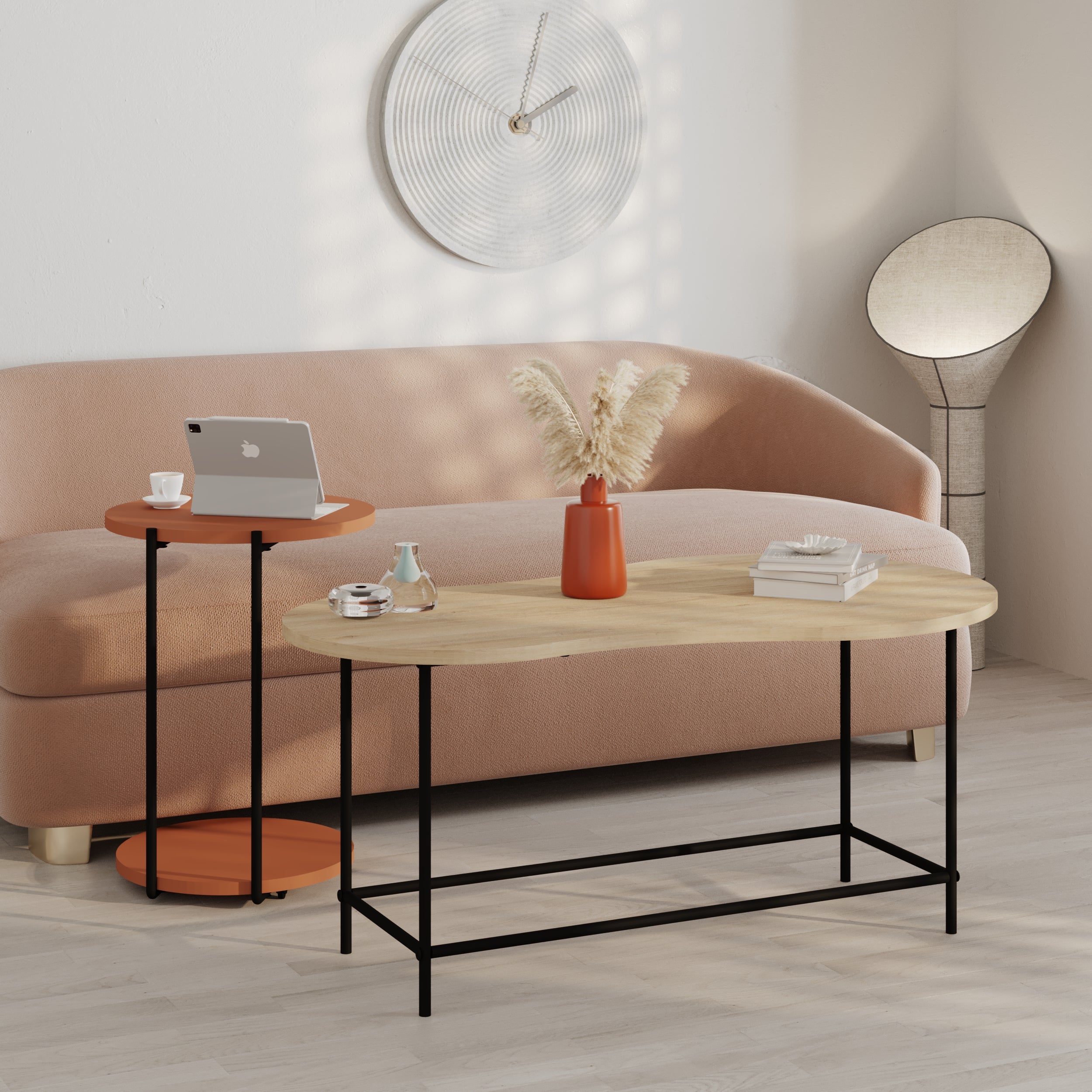 Cuddle Coffee Table - Modern 2-piece Nested Set