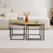 Nesty Modern Coffee Table 3 Pieces – Oak - Retro Grey - Carrara