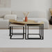Nesty Modern Coffee Table 3 Pieces – Oak - Sandstone - Ash Green
