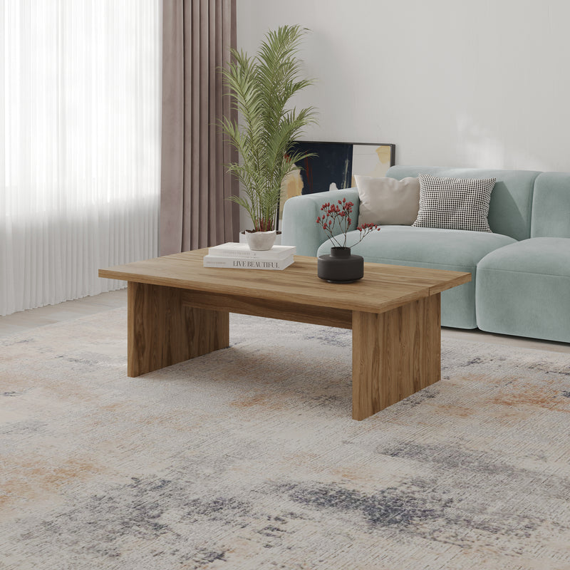 Loana Coffee Table – modern living room table with two-piece top panel – Decortie