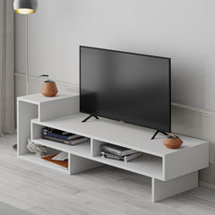 Tetra Modern TV Stand Multimedia Centre TV Unit With Shelves 136.5cm