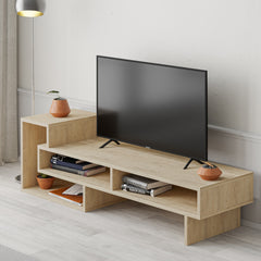 Tetra Modern TV Stand Multimedia Centre TV Unit With Shelves 136.5cm