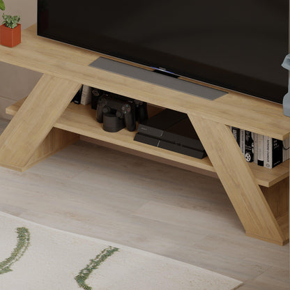 Farfalla Modern TV Stand Multimedia Centre TV Unit With Shelves 120cm
