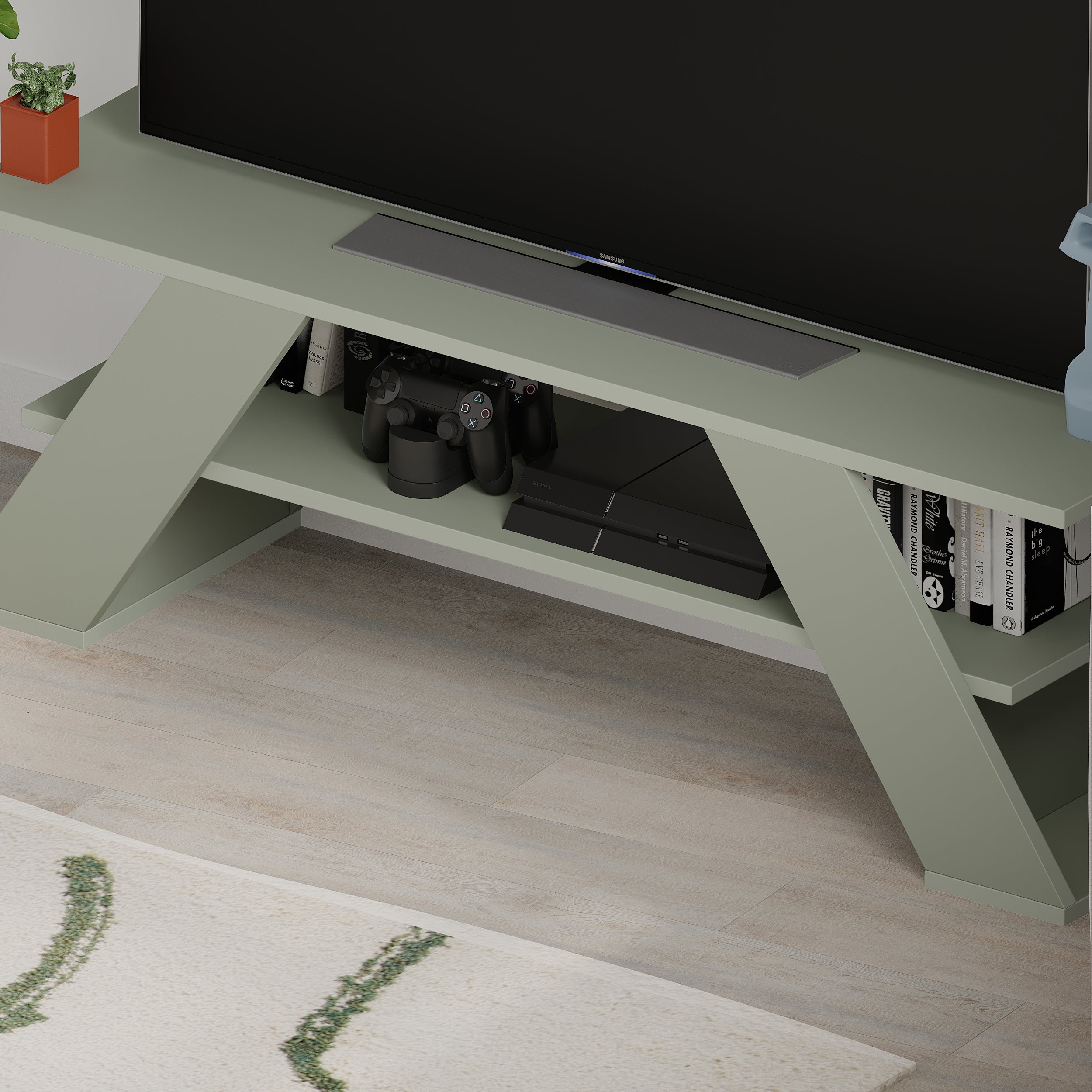 Farfalla TV Stand 120cm detail close-up – Decortie