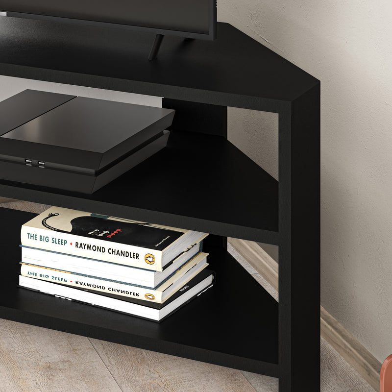 Thales Corner Modern TV Stand Multimedia Centre Corner 110cm Detail - Decortie