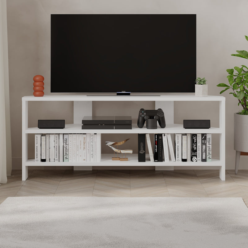 Thales Corner Modern TV Stand Multimedia Centre Corner 110cm - Decortie