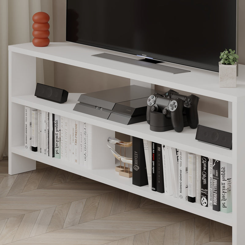 Thales Corner Modern TV Stand Multimedia Centre Corner 110cm - Decortie