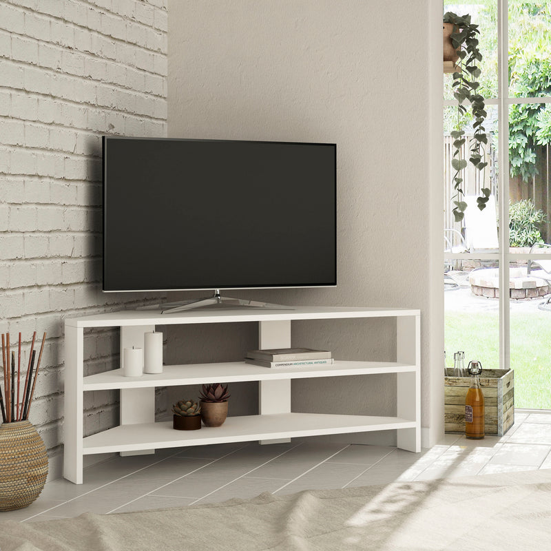 Thales Corner Modern TV Stand Multimedia Centre Corner 110cm - Decortie