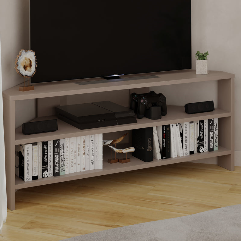 Thales Corner Modern TV Stand Multimedia Centre Corner 110cm - Decortie