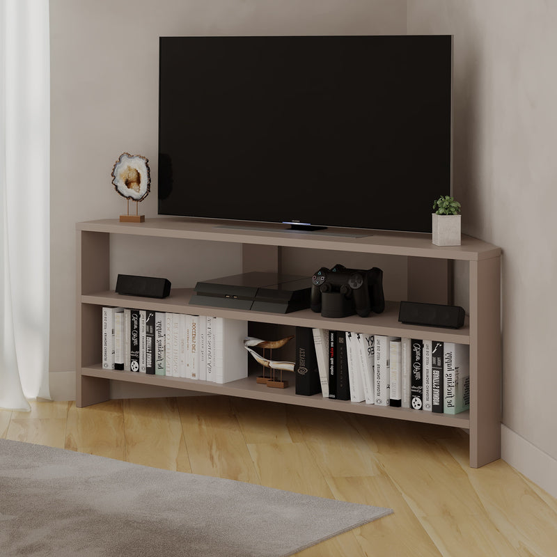 Thales Corner Modern TV Stand Multimedia Centre Corner 110cm - Decortie