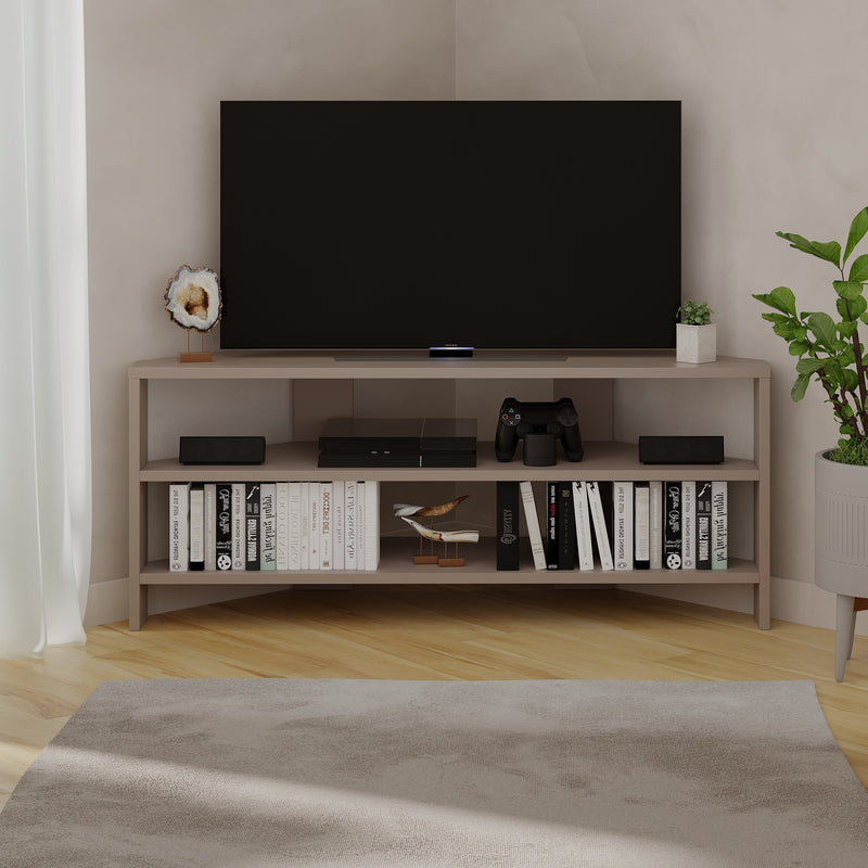Thales Corner Modern TV Stand Multimedia Centre Corner 110cm - Decortie