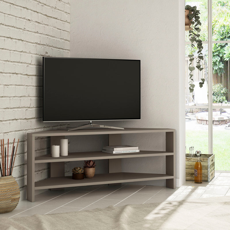 Thales Corner Modern TV Stand Multimedia Centre Corner 110cm - Decortie