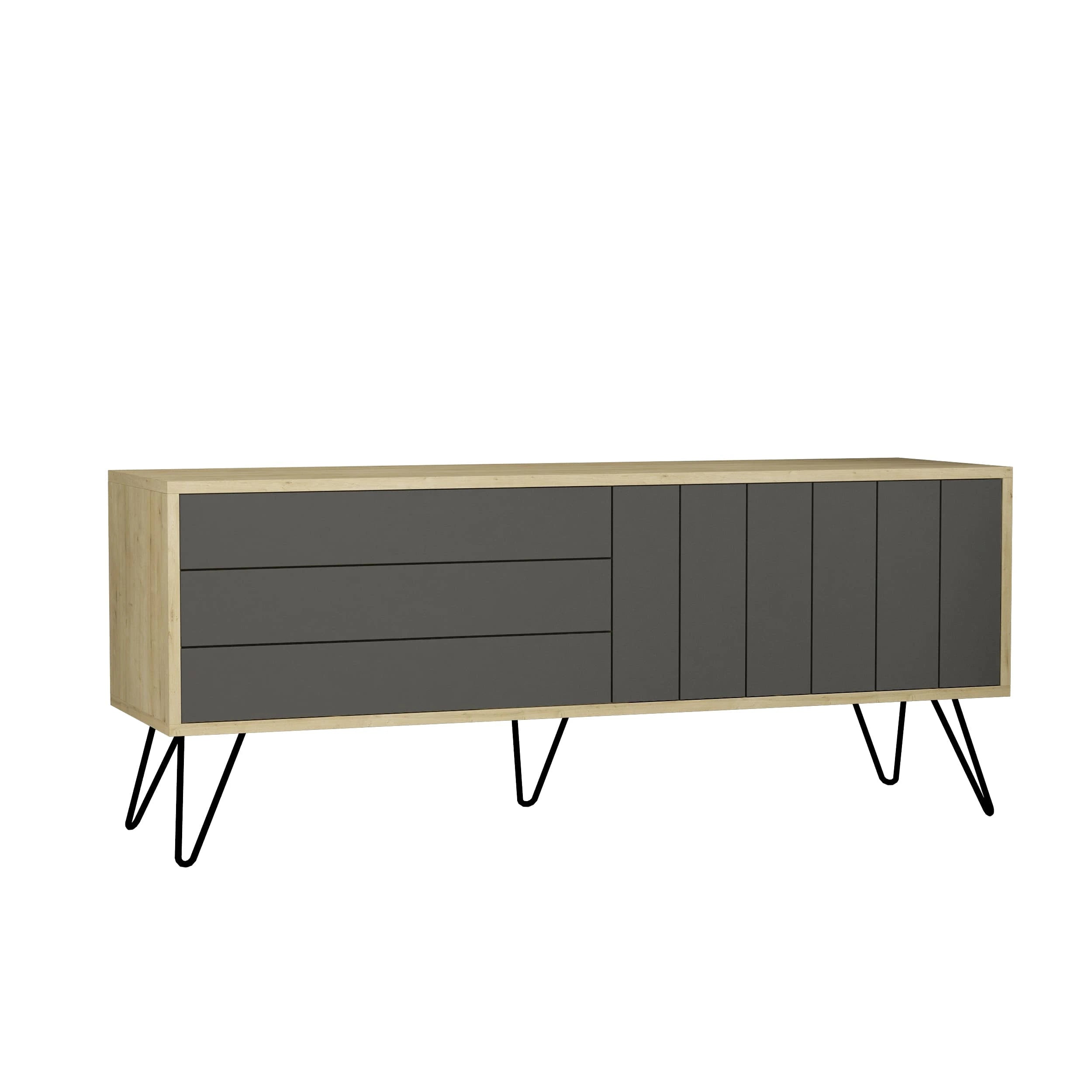 Picadilly Modern TV Stand Multimedia Centre With Storage Cabinet 139cm