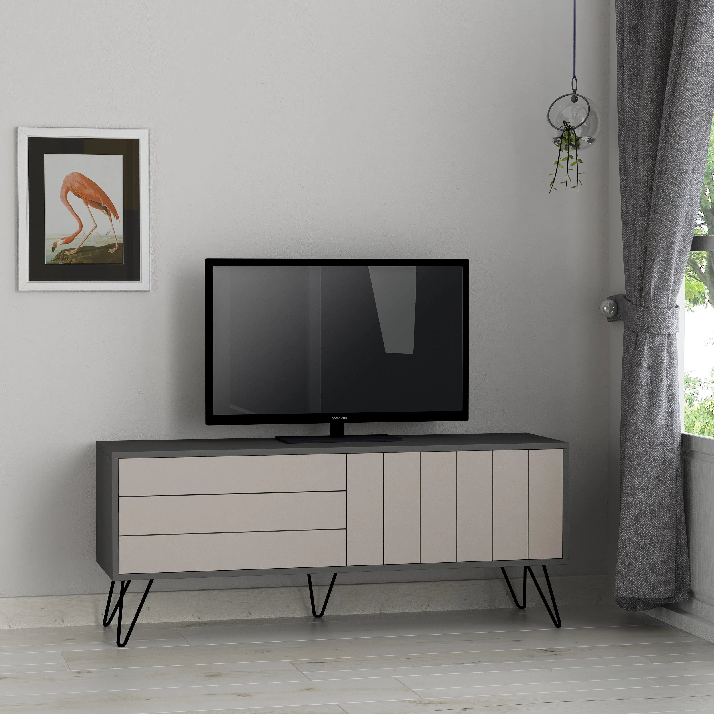 Picadilly Modern TV Stand Multimedia Centre With Storage Cabinet 139cm