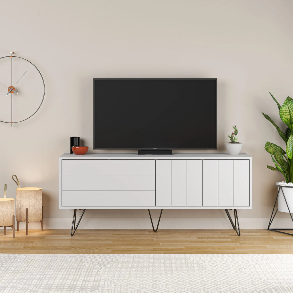 decortie Picadilly Modern TV Stand Multimedia Centre With Storage Cabinet 139cm