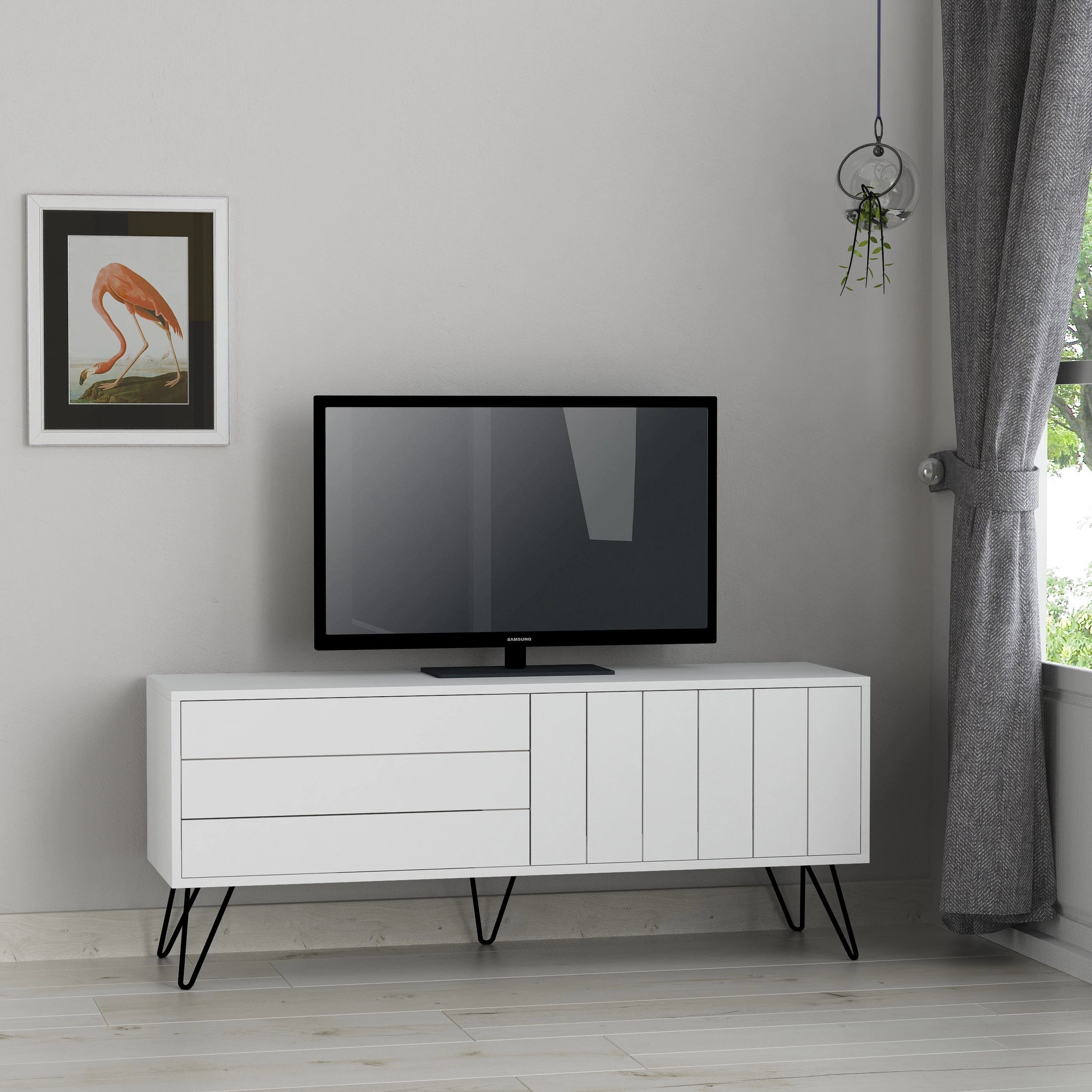 Picadilly Modern TV Stand Multimedia Centre With Storage Cabinet 139cm