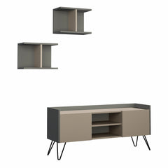 Klappe Modern TV Stand With Storage And Wall Shelf 126 cm - Decortie