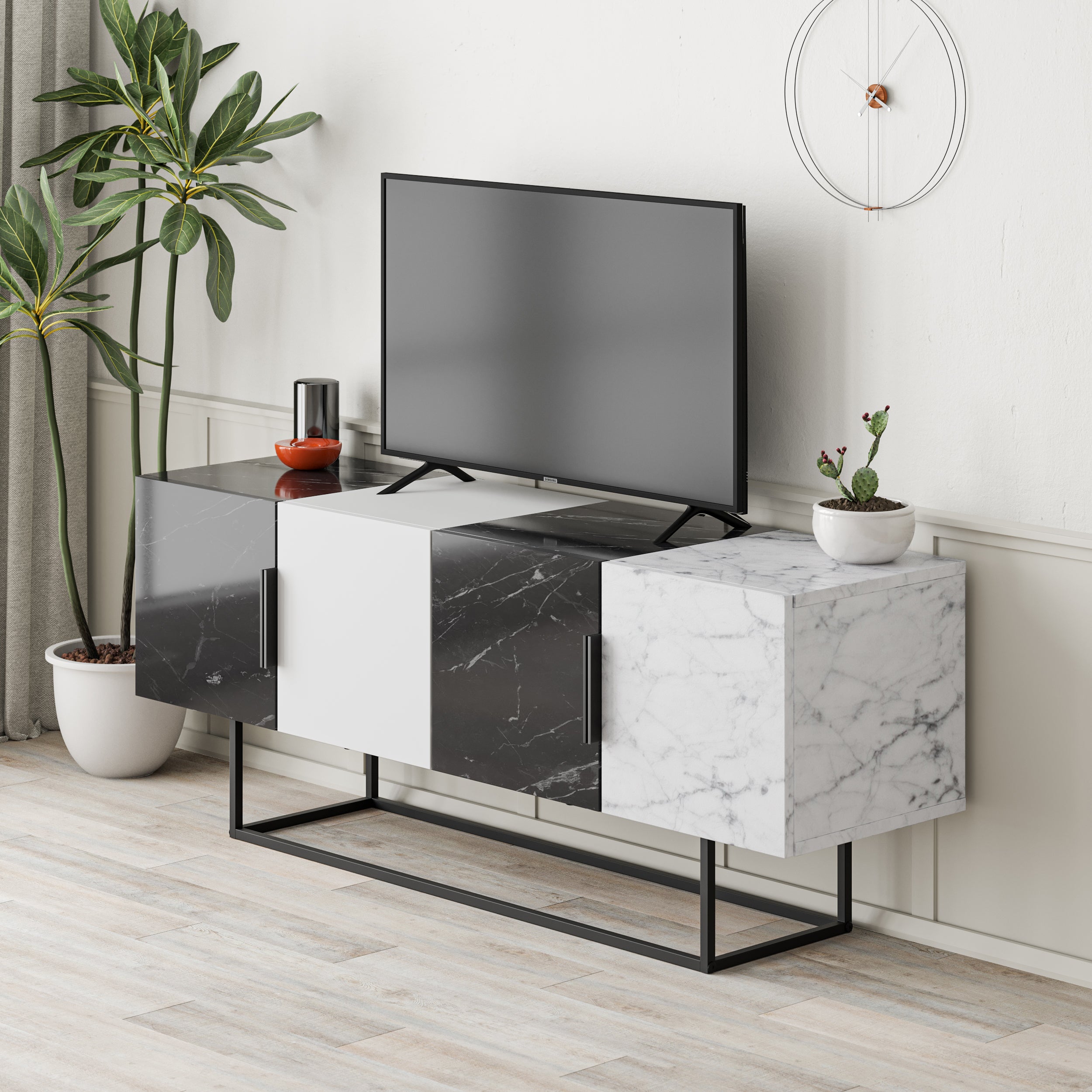 Tontini Modern TV Stand Multimedia Centre - Decortie