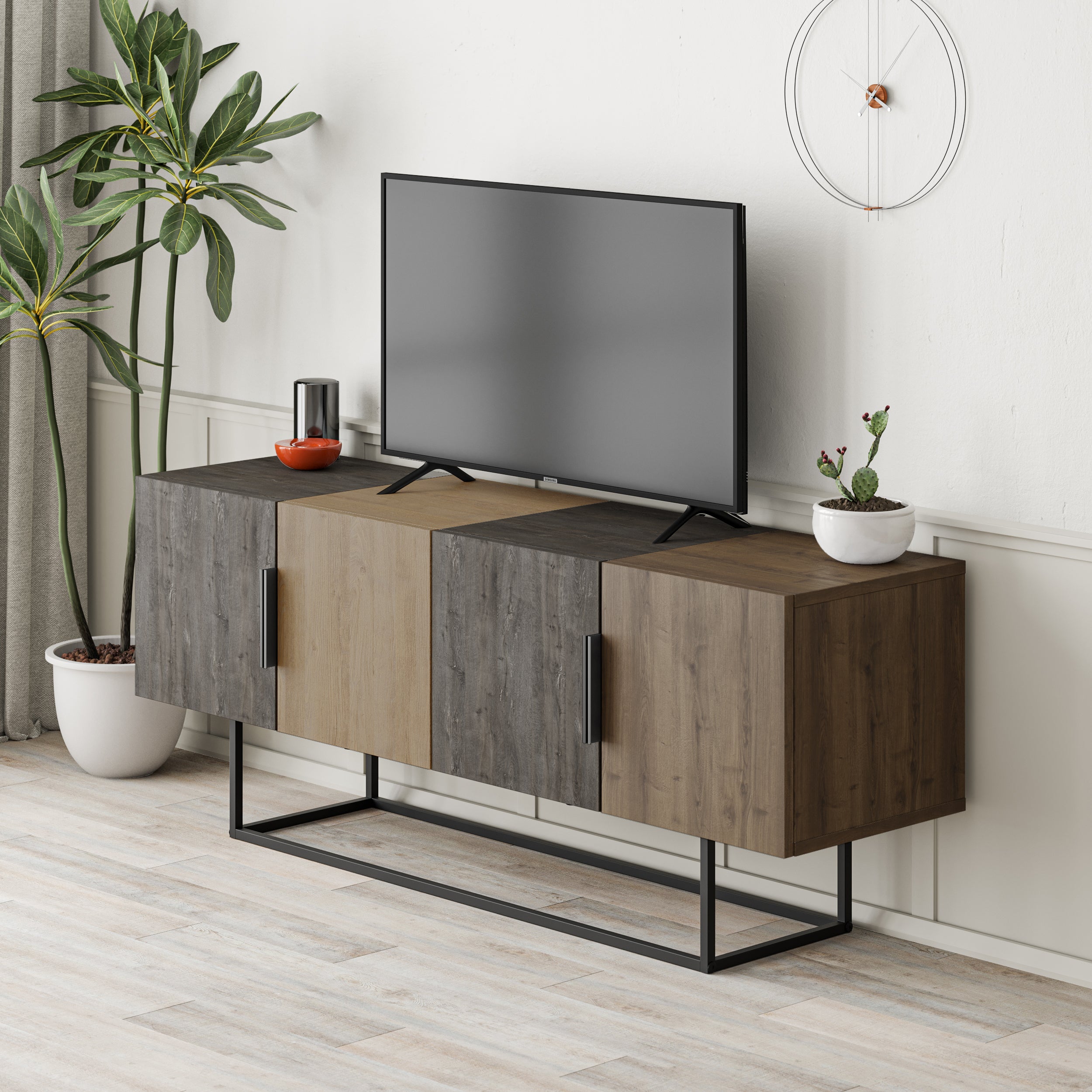 Tontini Modern TV Stand Multimedia Centre - Decortie