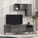 Heaton Modern Tv Unit With Storage And Wall Shelf 144.6cm – Anthracite