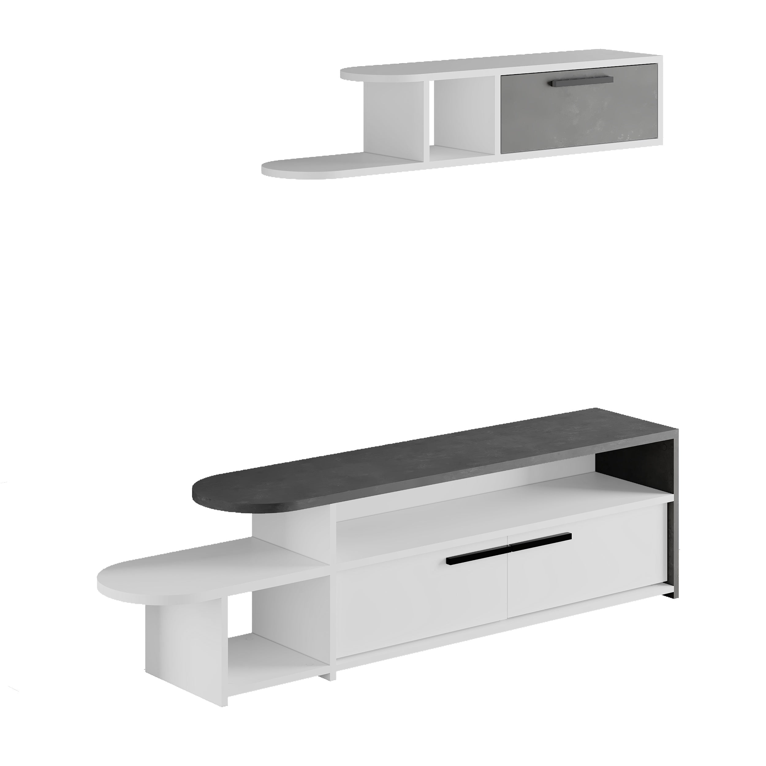 Lyra Modern TV Stand Multimedia Centre TV Unit With Storage Cabinet 167cm - Decortie