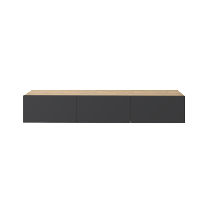 Francy Modern Tv Unit - Wall Mounted - 3 Compartments - 180 cm - Additional Image 3