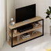 Echo Corner TV Stand – Compact Corner Unit for TVs with Storage Shelves for Living Rooms or Flats – Sapphire Oak