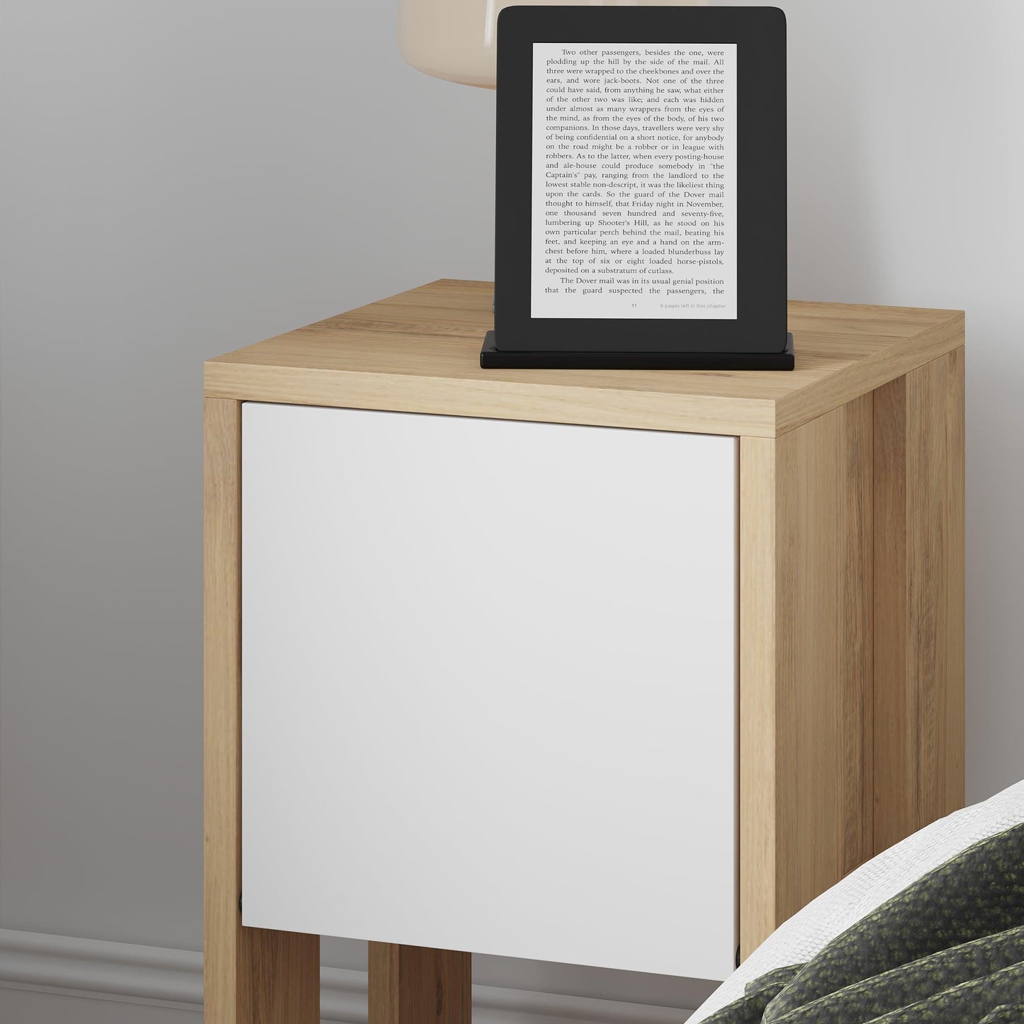 Ema Modern Bedside Table Width Bedroom Furniture 30cm - Decortie