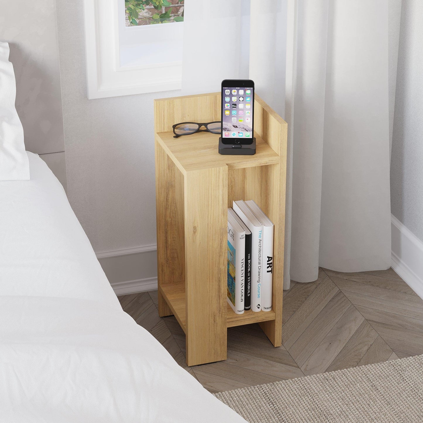 Elos Modern Bedside Table Right Module 25cm Narrow