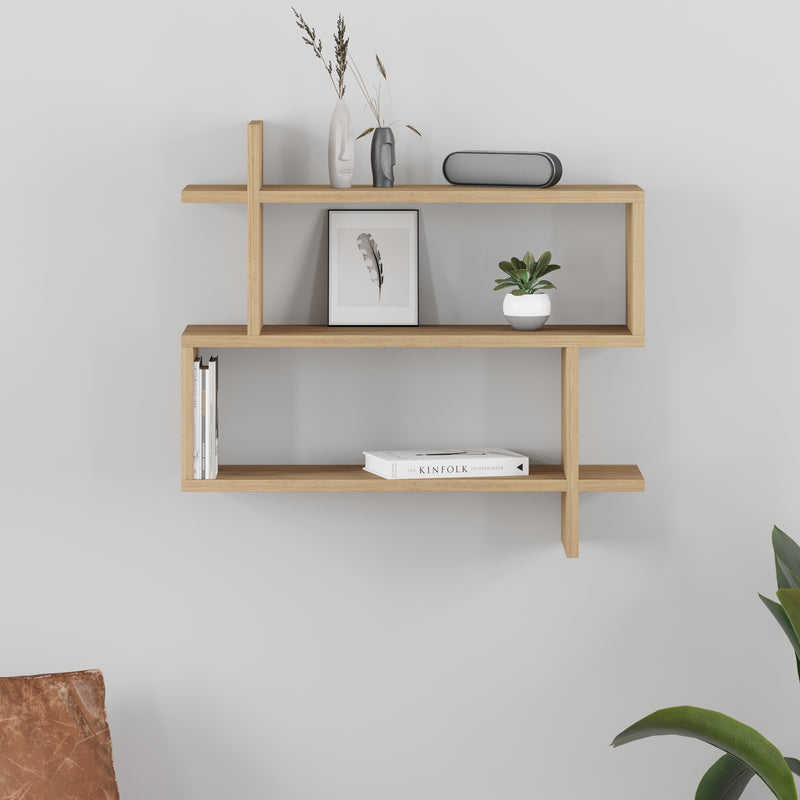 Paralel Wall Mounted Modern Bookcase Display Unit Medium W 70 cm - Decortie