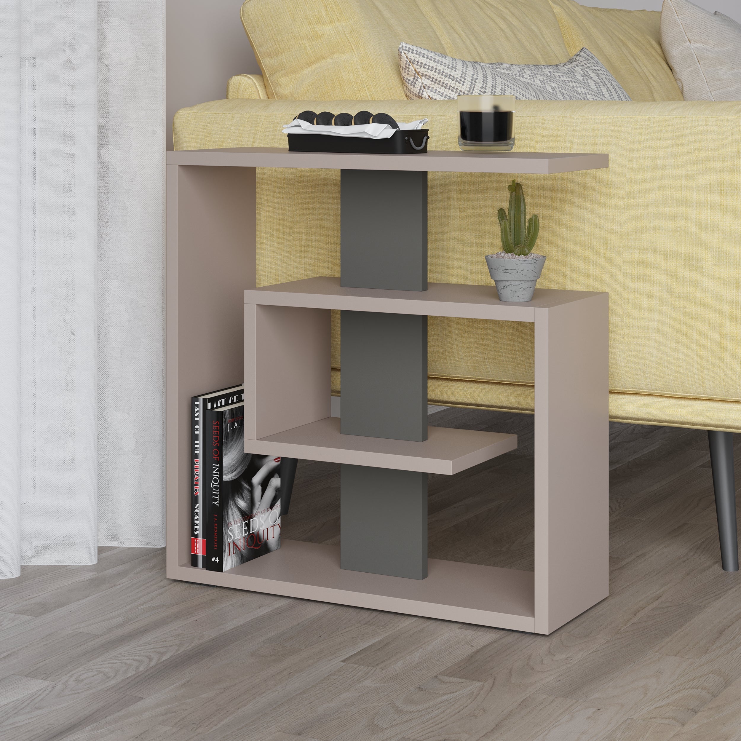 Saly Modern Side End Table Multipurpose With Creativeness H 57cm 3 Tier - Decortie