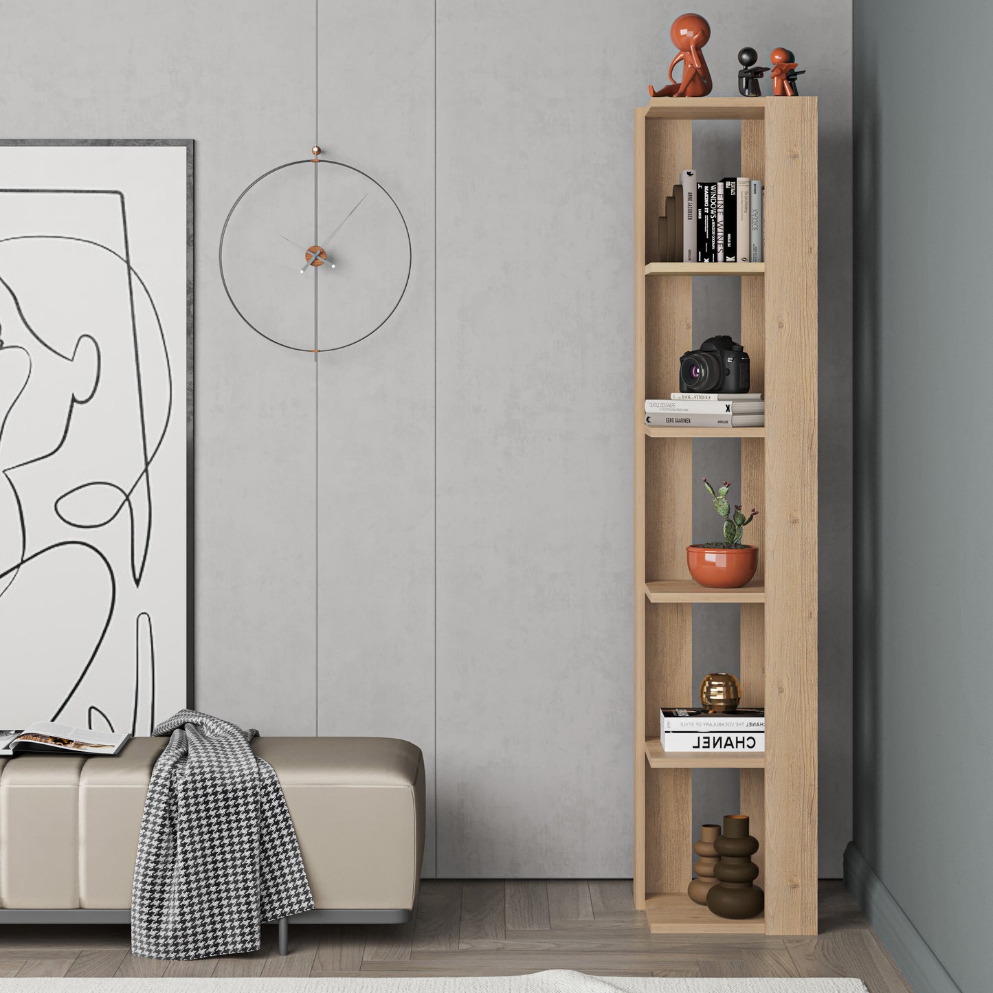 NATI CORNER BOOKCASE