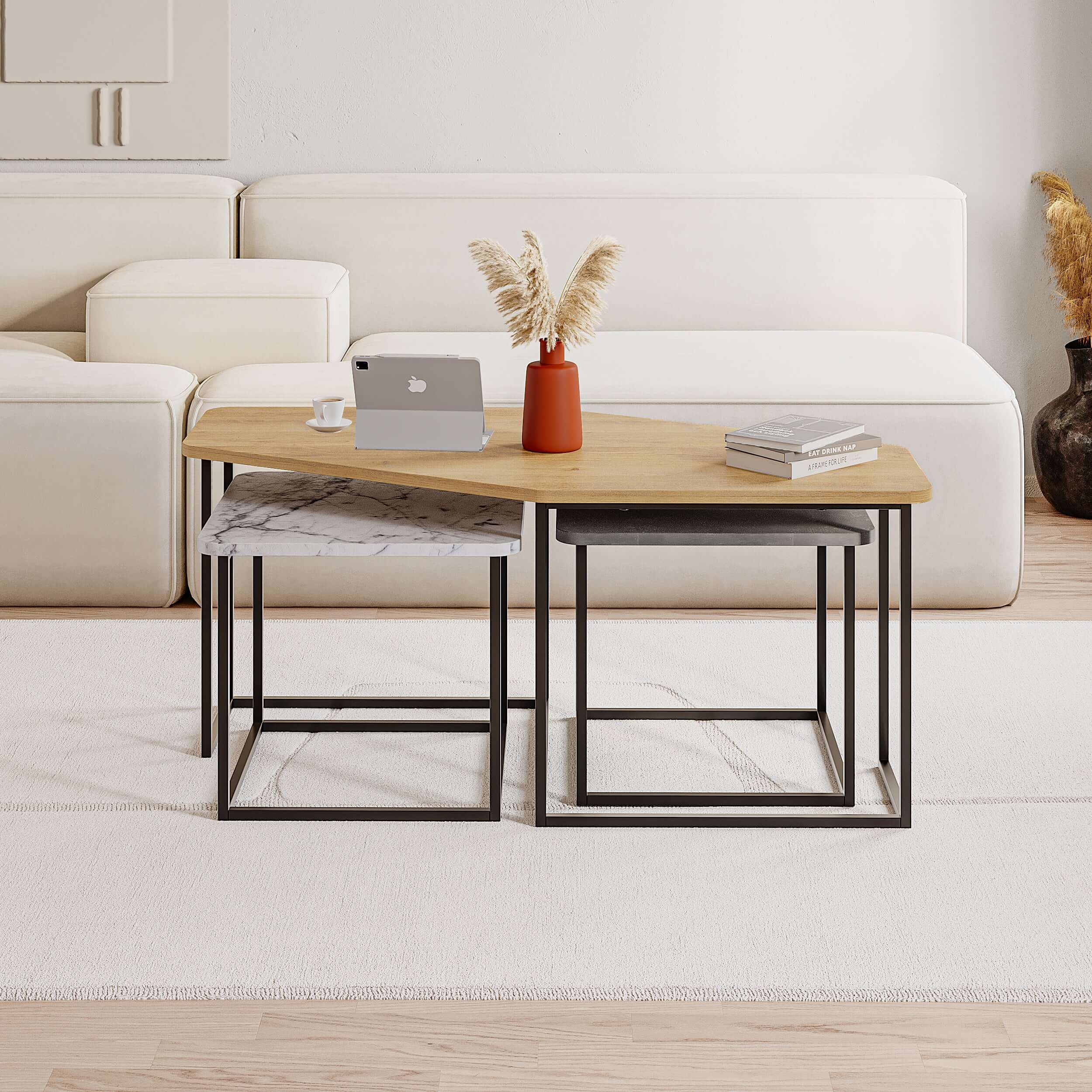 Nesty Modern Coffee Table 3 Pieces