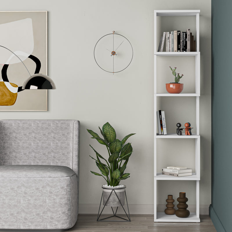 Piri Modern Bookcase Display Unit Tall 161cm - Decortie
