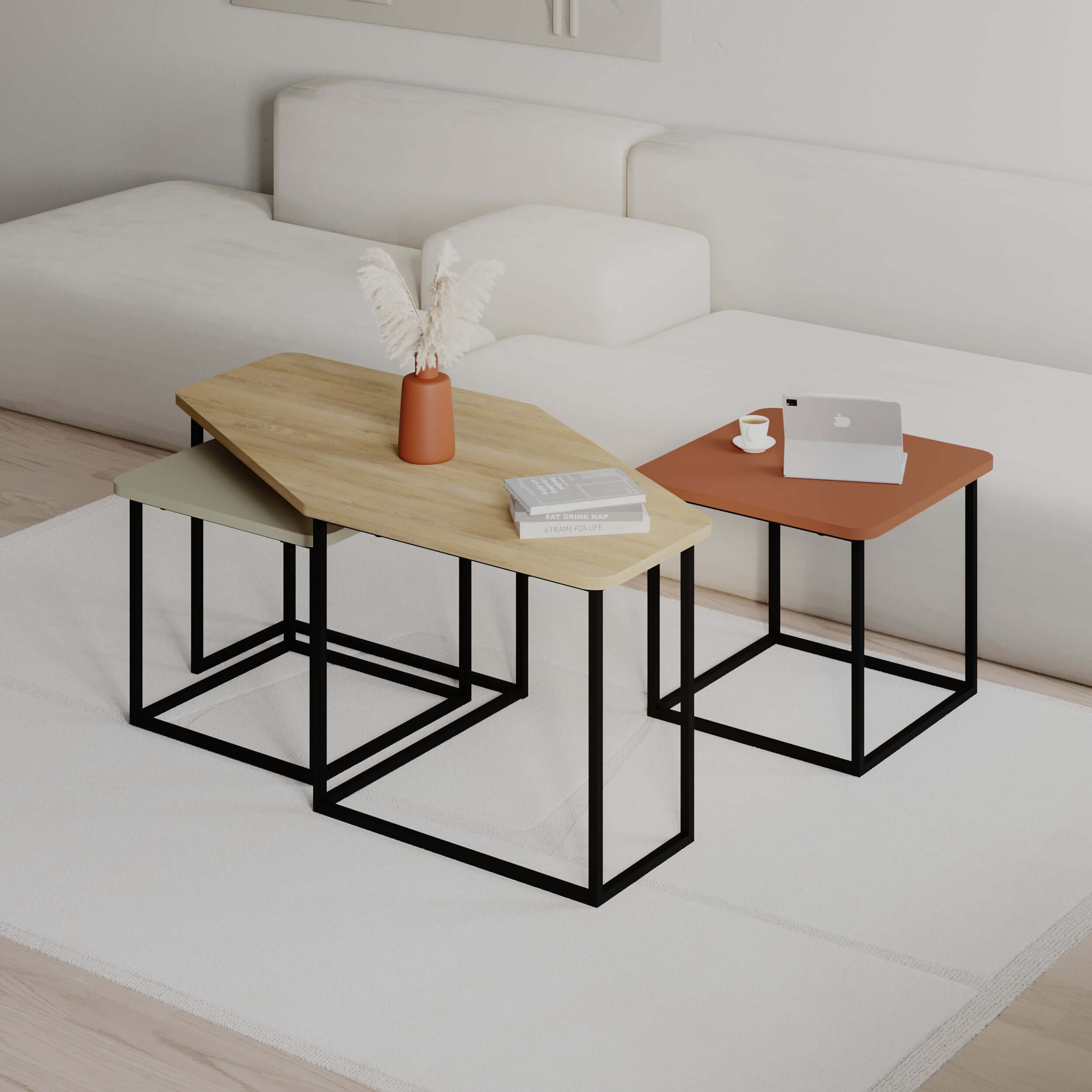 Nesty Modern Coffee Table 3 Pieces