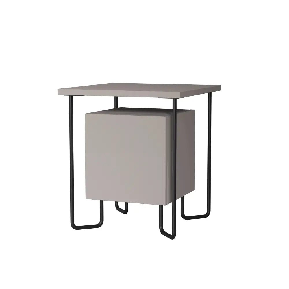 Acres Modern Bedside Table 40cm Width Bedroom Furniture - Nightstand - Decortie - Light Mocha - 