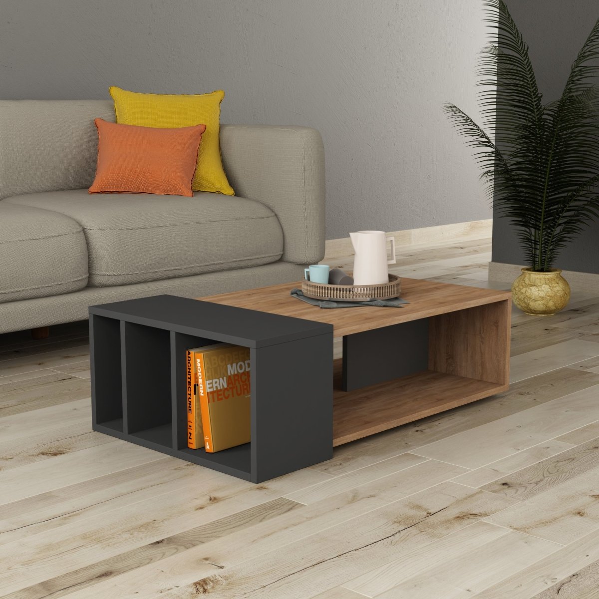 Anita Modern Multipurpose Coffee Table - Coffee Table - Decortie - Ancient White,White - 