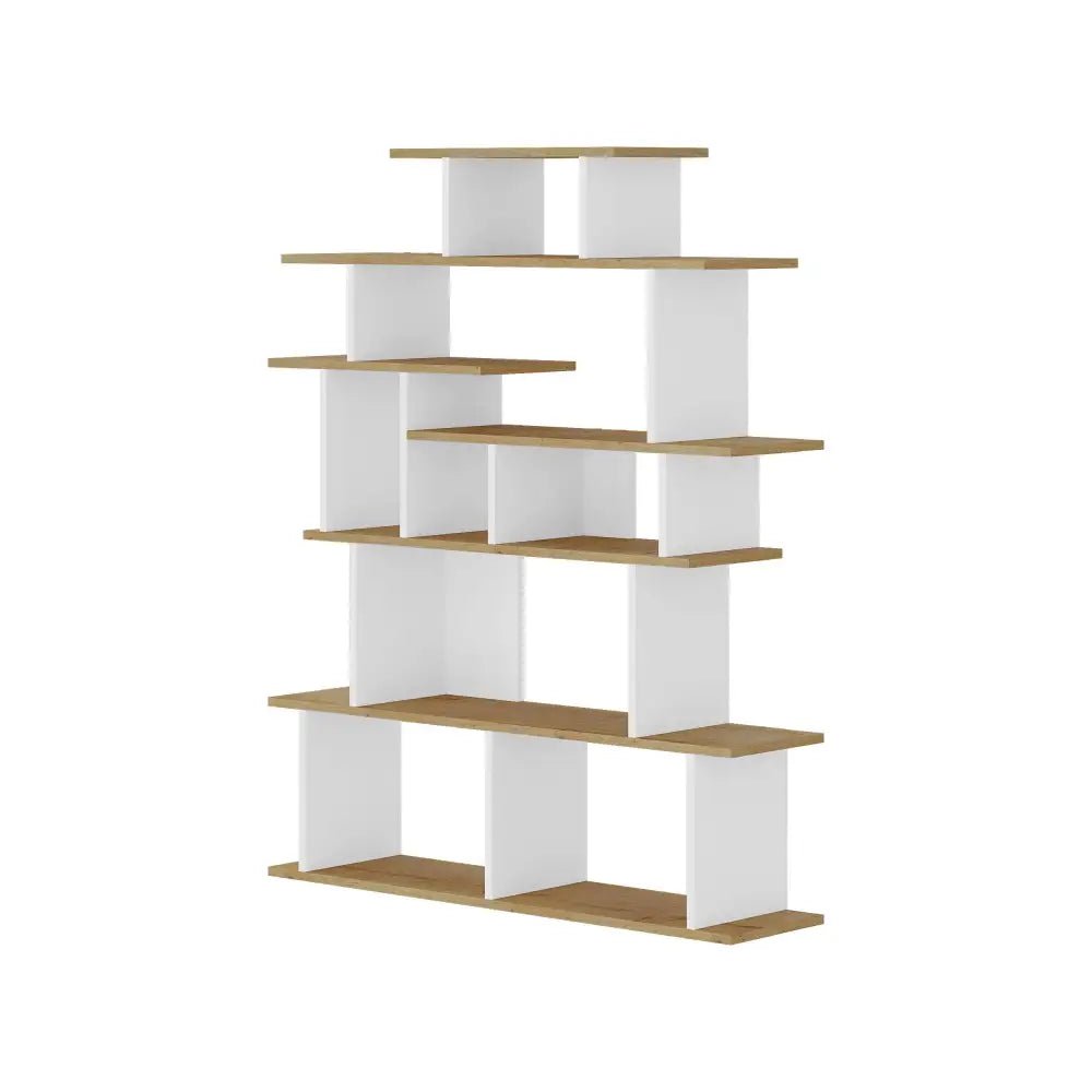 Apollon Modern Bookcase Display Unit Room Separator 149cm - Bookcase - Decortie - White - 